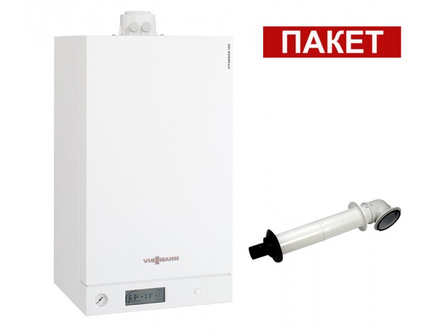 Промо пакет двуконтурен газов котел Viessmann Vitodens 100-W 5.9 - 34.9